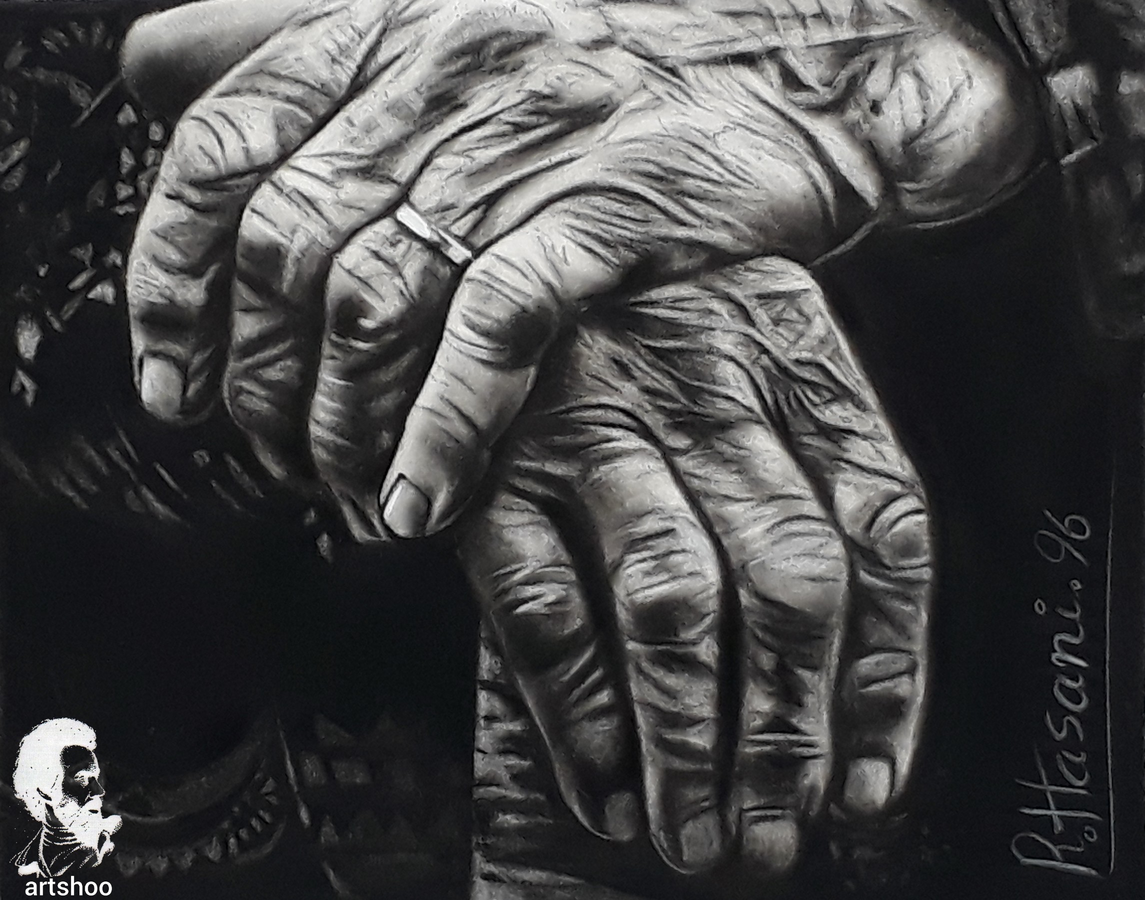 نقاشی سیاه قلم اورژینال